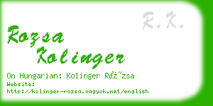 rozsa kolinger business card